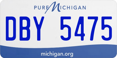 MI license plate DBY5475