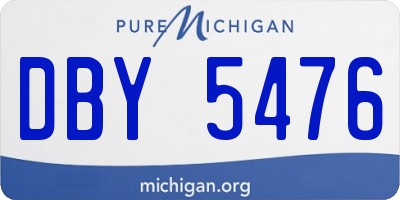 MI license plate DBY5476