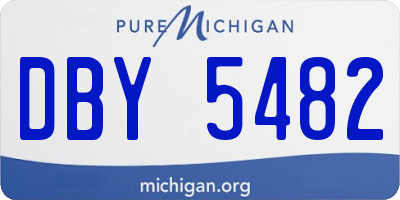MI license plate DBY5482