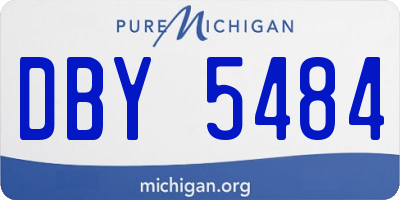 MI license plate DBY5484