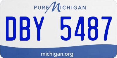 MI license plate DBY5487