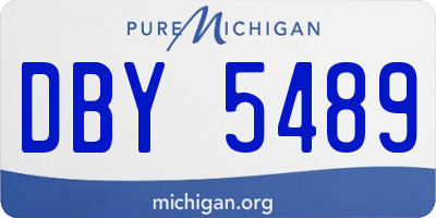 MI license plate DBY5489