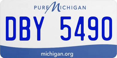 MI license plate DBY5490