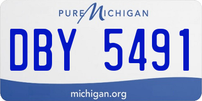 MI license plate DBY5491