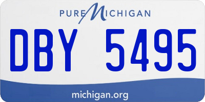 MI license plate DBY5495