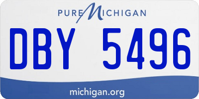 MI license plate DBY5496