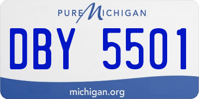 MI license plate DBY5501