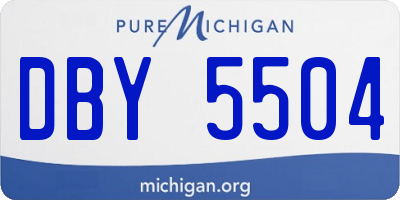 MI license plate DBY5504