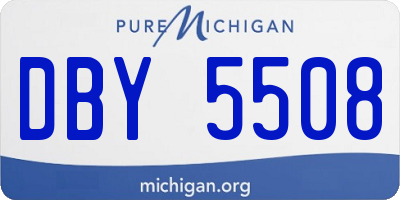 MI license plate DBY5508
