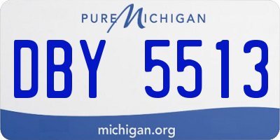MI license plate DBY5513