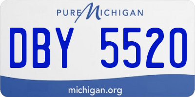 MI license plate DBY5520