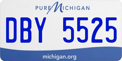 MI license plate DBY5525