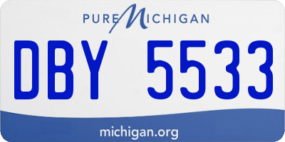 MI license plate DBY5533