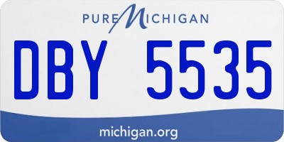 MI license plate DBY5535