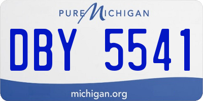 MI license plate DBY5541