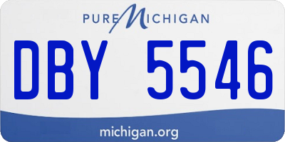 MI license plate DBY5546