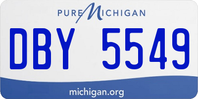MI license plate DBY5549