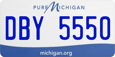 MI license plate DBY5550