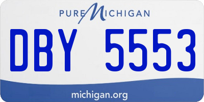 MI license plate DBY5553