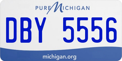 MI license plate DBY5556