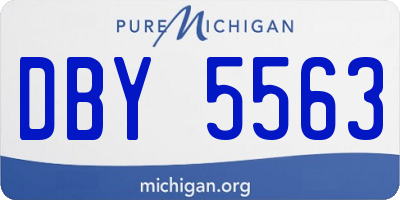 MI license plate DBY5563
