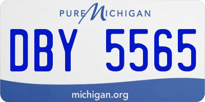 MI license plate DBY5565