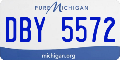 MI license plate DBY5572
