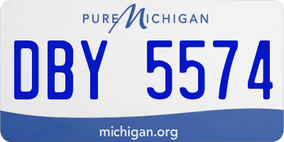 MI license plate DBY5574