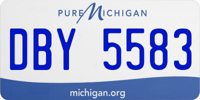 MI license plate DBY5583