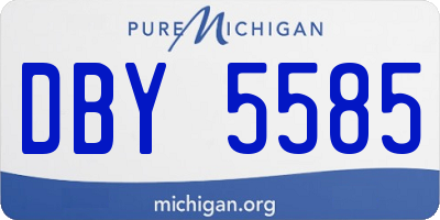 MI license plate DBY5585