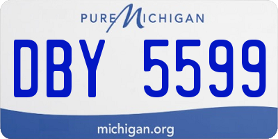 MI license plate DBY5599