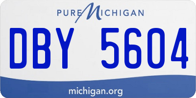 MI license plate DBY5604