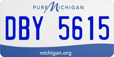 MI license plate DBY5615