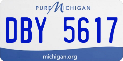 MI license plate DBY5617