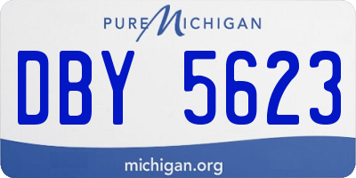MI license plate DBY5623