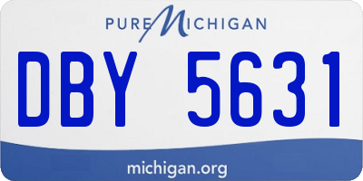 MI license plate DBY5631