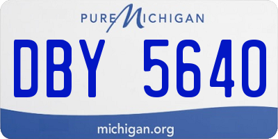 MI license plate DBY5640