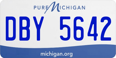 MI license plate DBY5642