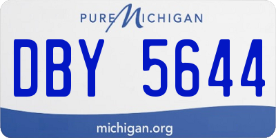 MI license plate DBY5644