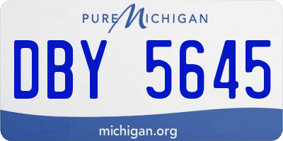 MI license plate DBY5645