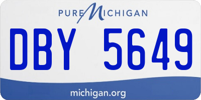 MI license plate DBY5649
