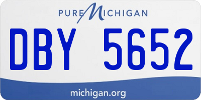MI license plate DBY5652