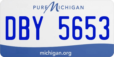 MI license plate DBY5653