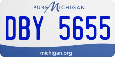 MI license plate DBY5655
