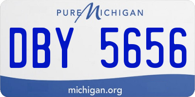 MI license plate DBY5656