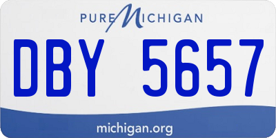 MI license plate DBY5657