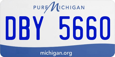 MI license plate DBY5660