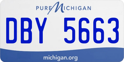 MI license plate DBY5663