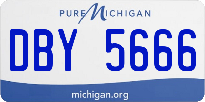 MI license plate DBY5666