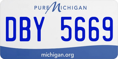 MI license plate DBY5669